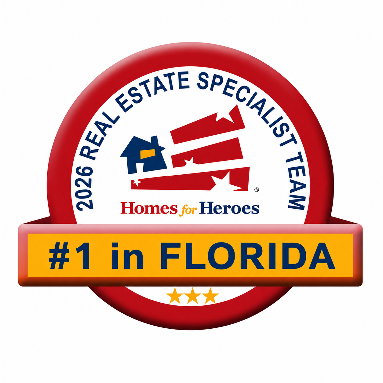 Homes for Heroes 2026 Real Estate Specialist Team — #1 in Florida
